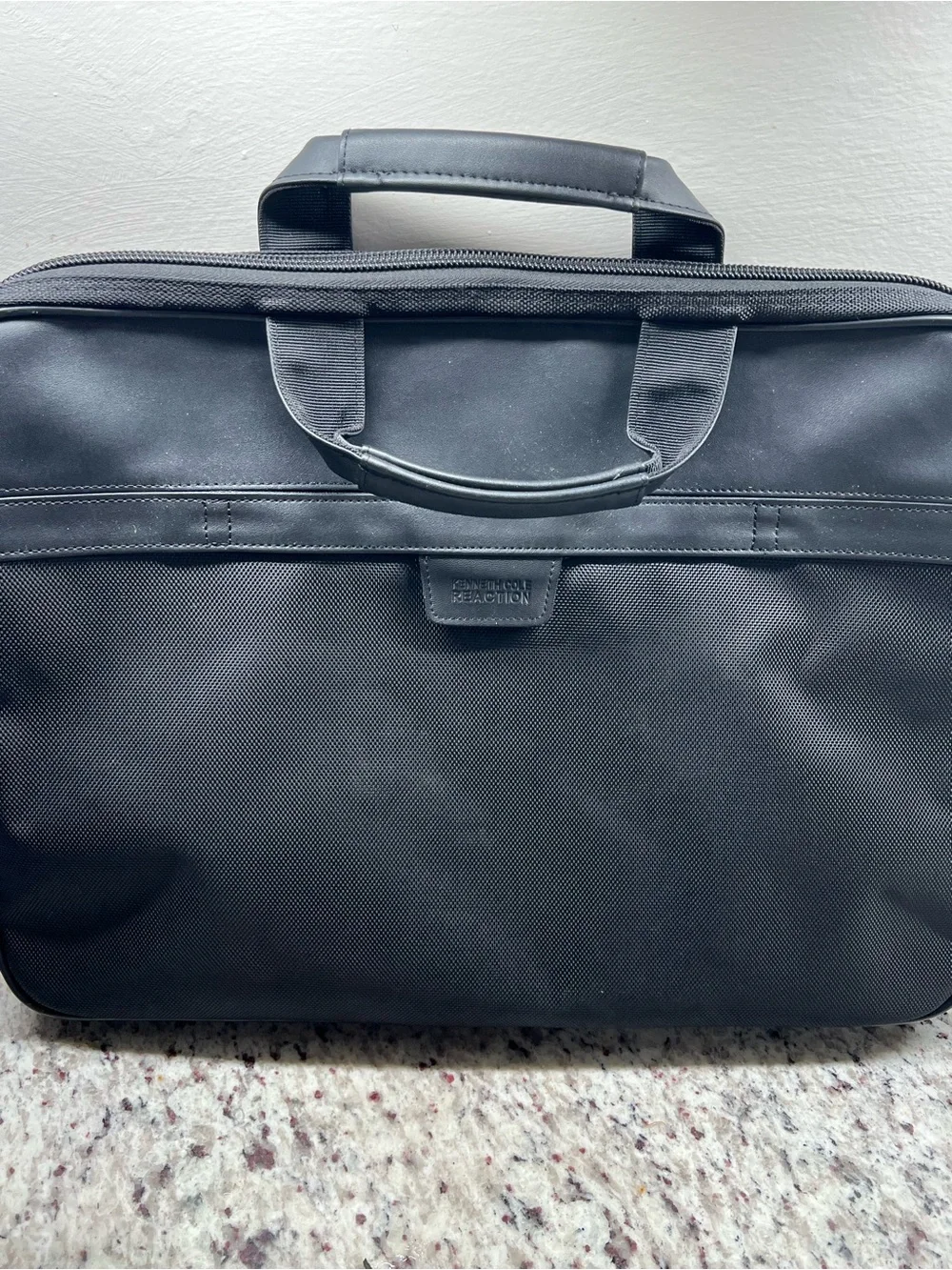 Kenneth Cole Reaction Black Laptop Briefcase with Shoulder Strap